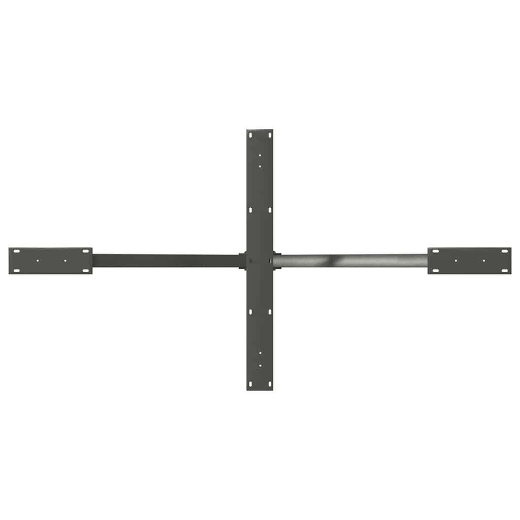 vidaXL Eettafelpoot spider vorm 150x78x(72-73) cm staal antraciet