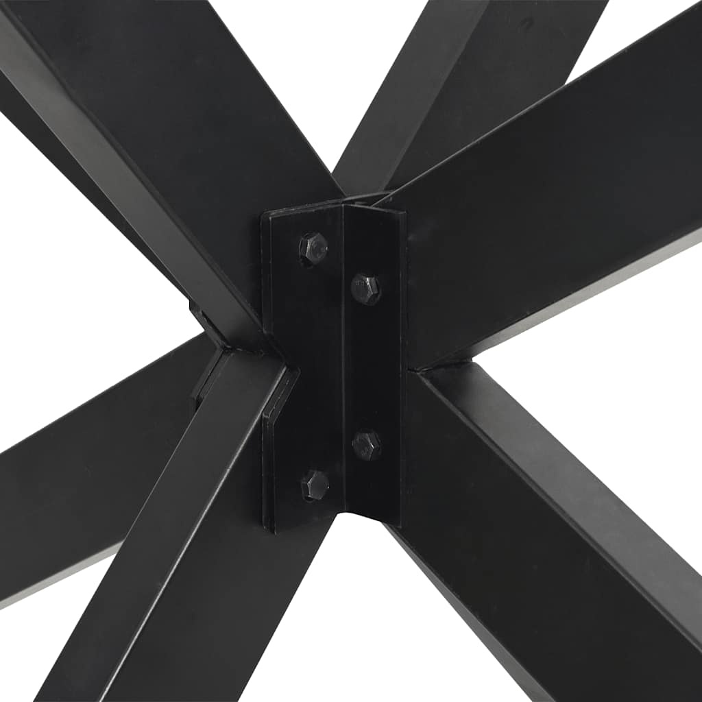 vidaXL Eettafelpoot spider vorm 150x78x(72-73) cm staal antraciet