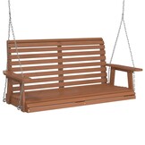 Tuinschommelbank Massief Vurenhout Bruin met Kettingen - 76% Korting!