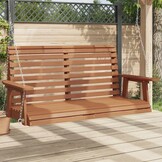 Tuinschommelbank Massief Vurenhout Bruin met Kettingen - 76% Korting!