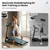 Loopband voor thuis, inklapbaar, 15% automatische helling, 1-14 km/u loopband met helling, 3 pk wandelpad met led-display, 12 trainingsprogramma's, 136 kg gebruikersgewicht