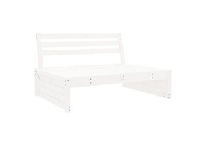 vidaXL Tuinmiddenbank Grenenhout Wit 120x80 cm - 41% Korting