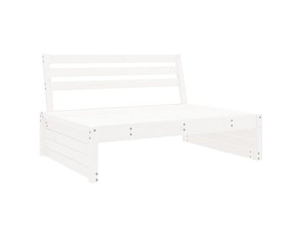 vidaXL Tuinmiddenbank 120x80 cm massief grenenhout wit