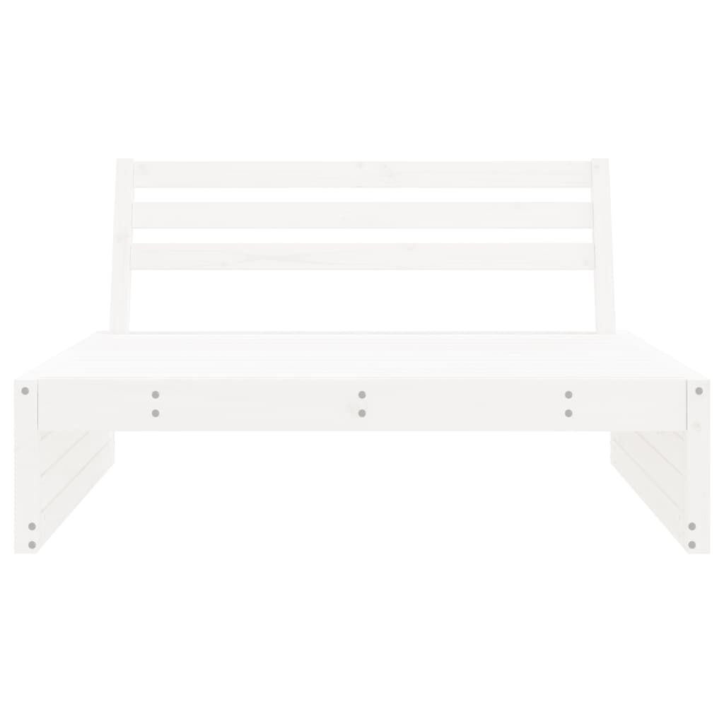 vidaXL Tuinmiddenbank 120x80 cm massief grenenhout wit