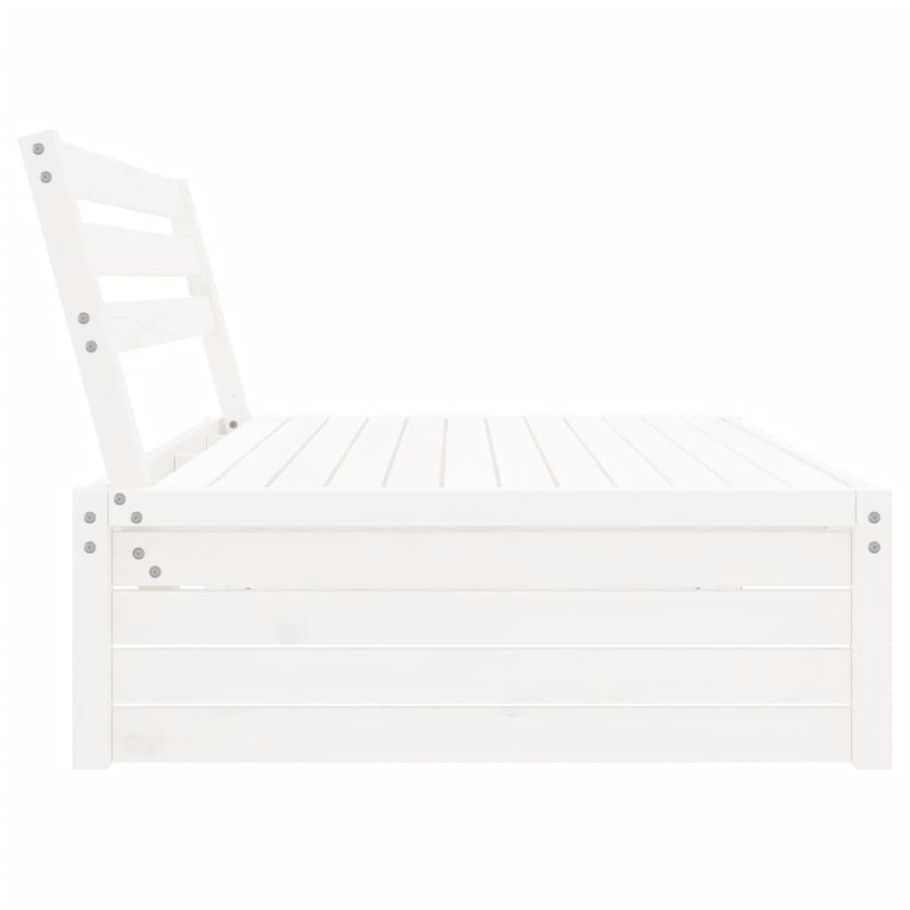 VidaXL Tuinmiddenbank Grenenhout Wit 120x80 cm - 35% Korting
