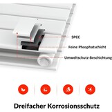 SONNI Designradiator 1200x465mm Wit 950 Watt, Dubbellaags Vlak Horizontaal Vlak Radiator voor Bad Zijaansluiting Badradiator