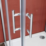 SONNI Douchecabine zonder douchebak, 90 x 70 cm, veiligheidsglas, schuifdeur, hoekdouche, doucheafscheiding, doucheschuifdeur, glas