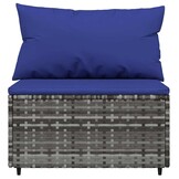 VidaXL Tuinmiddenbank Poly Rattan Grijs - 57% Korting