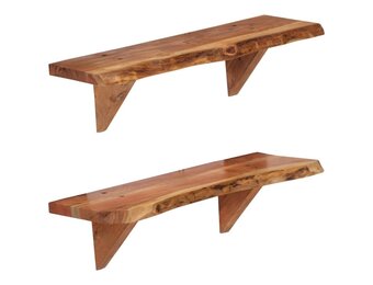 vidaXL Wandschappen 2 st 60x20x18 cm massief acaciahout