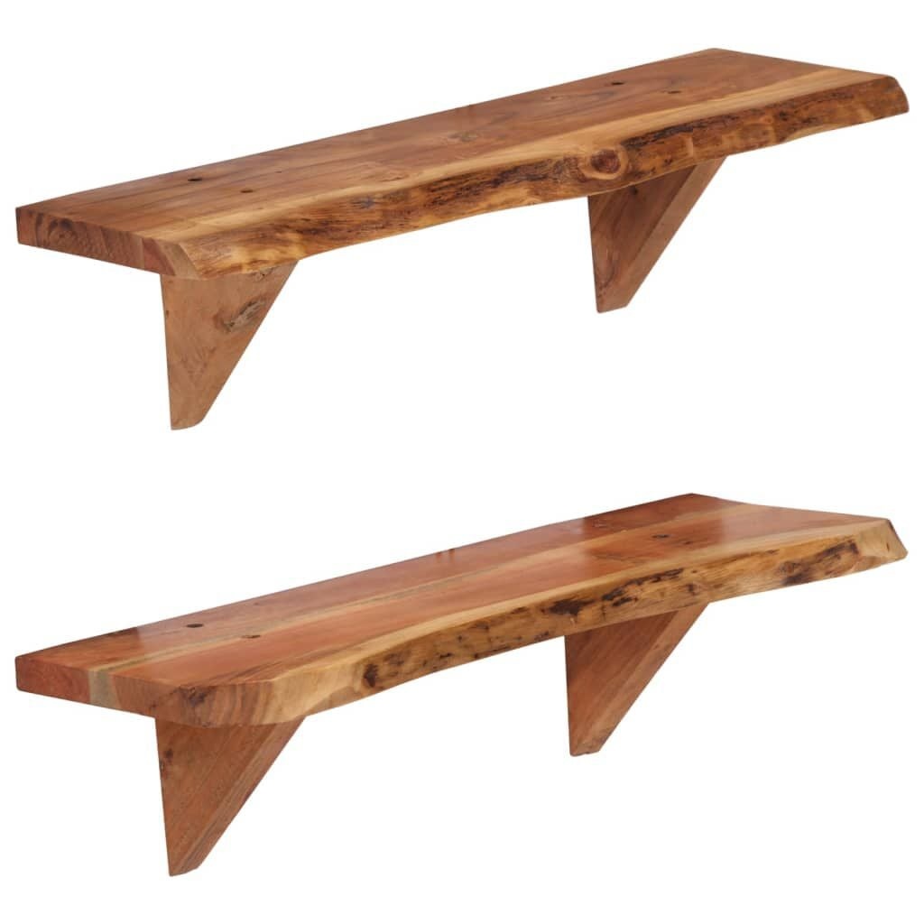 vidaXL Wandschappen 2 st 60x20x18 cm massief acaciahout