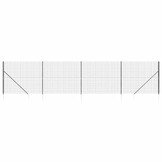 vidaXL Draadgaashek met grondankers 2,2x10 m antracietkleurig