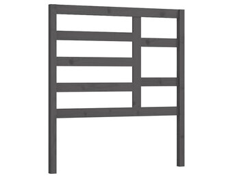 vidaXL Hoofdbord 96x4x104 cm massief grenenhout grijs