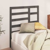 Hoofdbord Massief Grenenhout Grijs - 59% Korting
