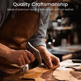 Uten Watch Box 24 vakken, horlogekast met sleutelslot, glazen deksel, horloge-display opbergdoos voor mannen en vrouwen, zwart synthetisch leer, zwarte fluwelen voering, afneembare kussens