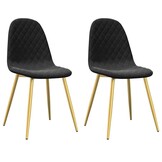 vidaXL Eetkamerstoelen 2 stuks fluweel zwart - 47% korting