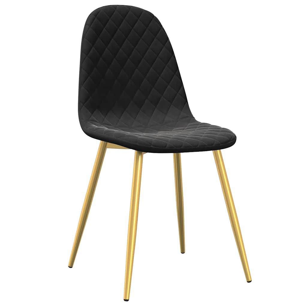 vidaXL Eetkamerstoelen 2 stuks fluweel zwart - 47% korting