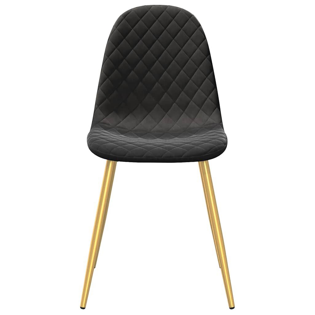 vidaXL Eetkamerstoelen 2 stuks fluweel zwart - 47% korting