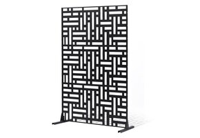 Privacy scherm 120x193 cm Zwart Staal - 41% Korting