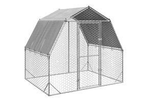 Gegalvaniseerd Stalen Kippenren met Dak 2,5x2x2,25m - 41% Korting
