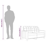 vidaXL Tweezitsbank 140 cm stof donkergrijs