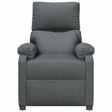 vidaXL Massagestoel stof donkergrijs