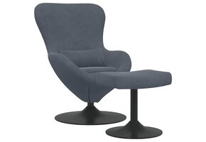 Eivormige Stoel Donkergrijs Fluweel 63x73x90cm - 41% Korting