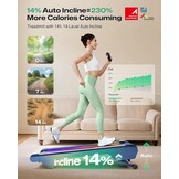 UREVO Cyberpad for Home, Walking Pad zelfkantelbaar, borstelloos, blauw, compleet loopvlak