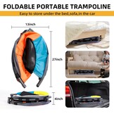 Trampoline voor kinderen, Ø 91 cm, minitrampoline met verstelbare handgreep, kindertrampoline max. 68 kg, fitness trampoline voor binnen en buiten, tuintrampoline voor peuters, jongens, meisjes vanaf
