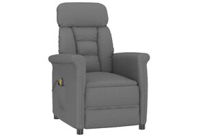 vidaXL Massagestoel Donkergrijs Polyester - 41% Korting