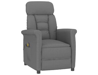 vidaXL Massagestoel Donkergrijs 70.5 x 96.5 x 95 cm Polyester