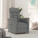 vidaXL Massagestoel Donkergrijs 70.5 x 96.5 x 95 cm Polyester