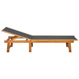 Ligbed met Tafel Massief Acaciahout - 35% Korting