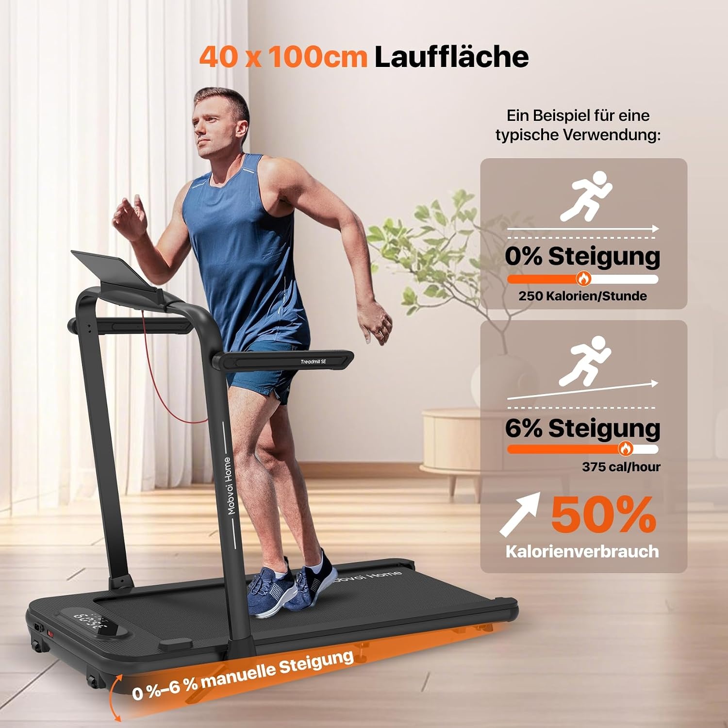 Compacte 3-in-1 Loopband met AI & App - Zwart - 30% Korting