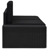 vidaXL Tweezitsbank Poly Rattan Zwart - 35% Korting
