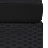 vidaXL Tweezitsbank Poly Rattan Zwart - 35% Korting