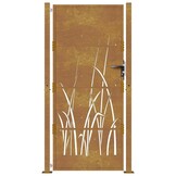 VidaXL Poort Grasontwerp 105x180 cm Cortenstaal met 55% Korting