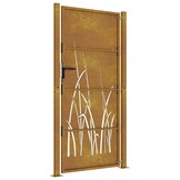 VidaXL Poort Grasontwerp 105x180 cm Cortenstaal met 55% Korting