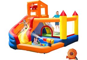 Springkasteel Waterglijbaan Ventilator Kinderen 3-10 Jaar 320x280x232cm 35% Korting