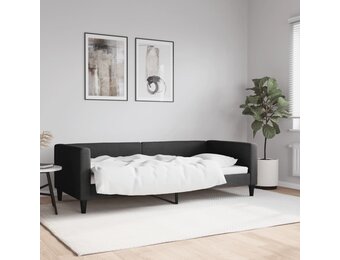 VidaXL Slaapbank Stof Zwart 90x200 cm - 35% Korting