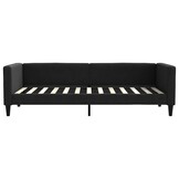 VidaXL Slaapbank Stof Zwart 90x200 cm - 35% Korting