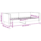 VidaXL Slaapbank Stof Zwart 90x200 cm - 35% Korting
