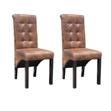 Eetkamerstoelen Kunstleer Bruin 2 Stuks - 35% Korting