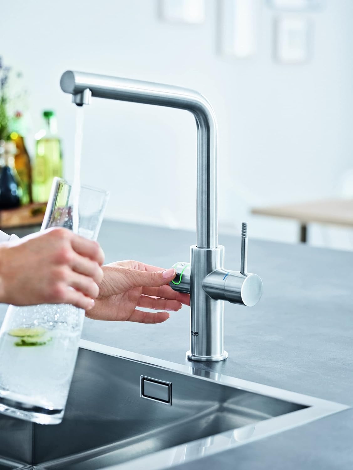 Glazen Waterkaraf 1L met RVS Deksel - 33% Korting