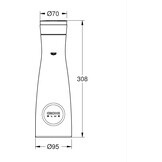 Glazen Waterkaraf 1L met RVS Deksel - 33% Korting
