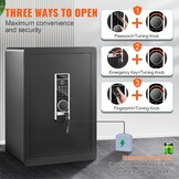 Kluis Zwart 400x330x600mm - Elektronische Safe met Vingerafdruk & Pincode - 55% Korting