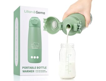 Draagbare Flessenwarmer Baby - 350ml - Snel Opwarmen - 11400mAh - Groen - 34% Korting