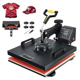 8-in-1 Warmtepersmachine met 35% Korting | T-shirts, Petten & meer | 38x38 cm