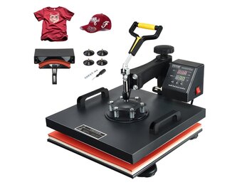 8-in-1 Warmtepersmachine met 35% Korting | T-shirts, Petten & meer | 38x38 cm