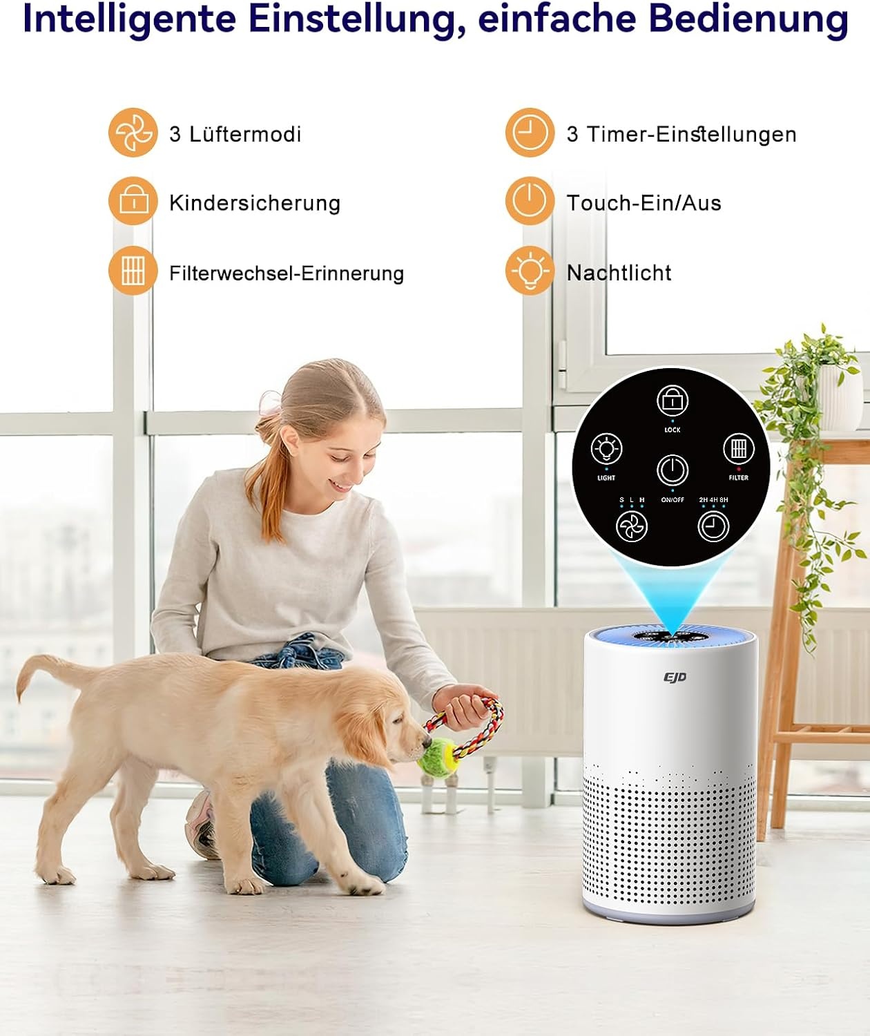 Luchtreiniger HEPA H13 | Stil 12dB Nachtmodus | 34% Korting