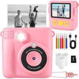 Kindercamera met Printer - Direct Print & Kleurenfoto's - 1080p HD, 32GB Kaart - 34% Korting